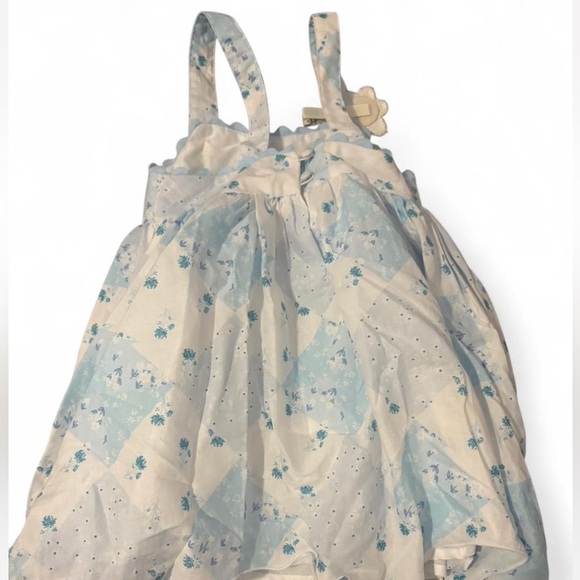 Haute Hippie Cream and Blue Floral Diaper Cover 2T - Picture 5 of 5